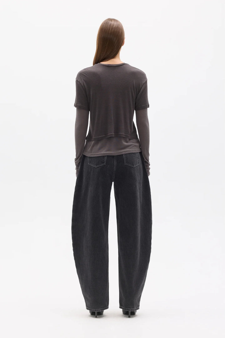 Bayse Calenia Two In One Top - Dark Grey