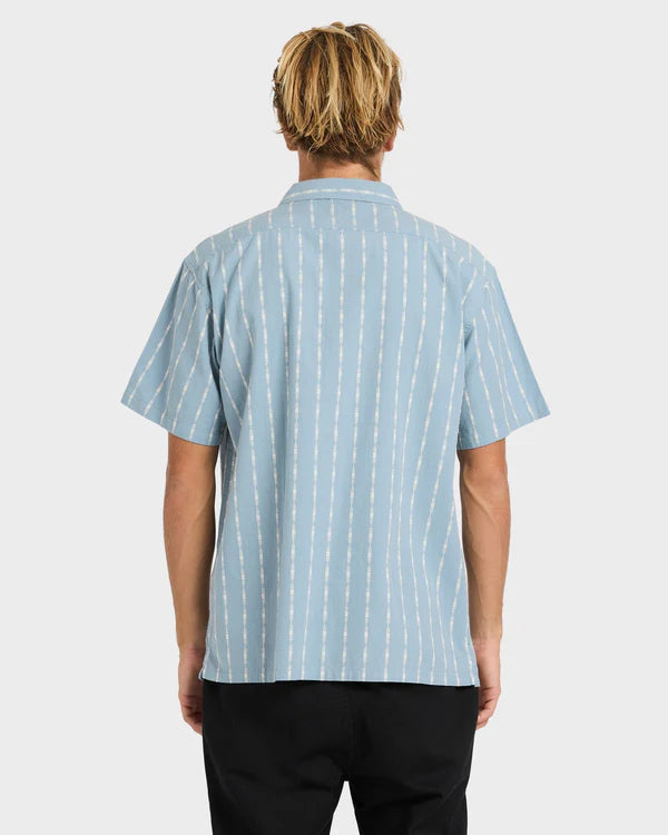 Billabong Sundays Jacquard Short Sleeve Shirt - Blue Fog