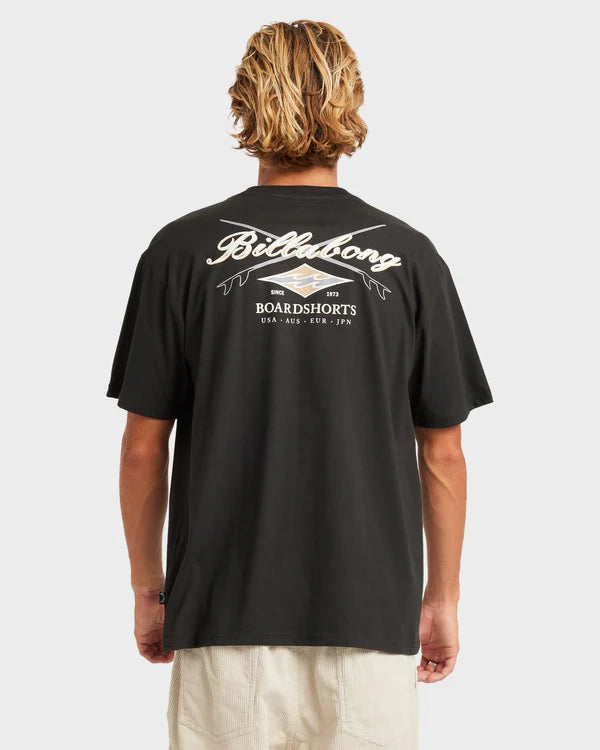 Billabong Crossboards Regular Tee-Washed Black
