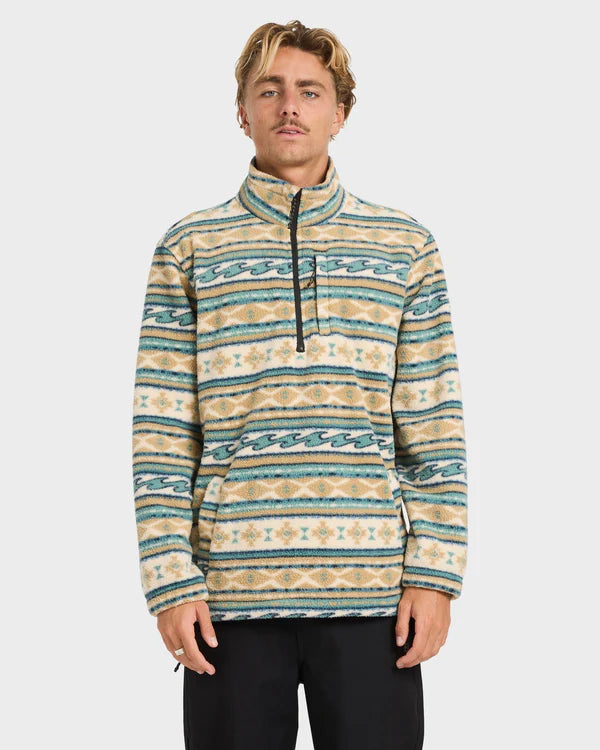 Billabong Boundary Mock Neck Jumper - Desert