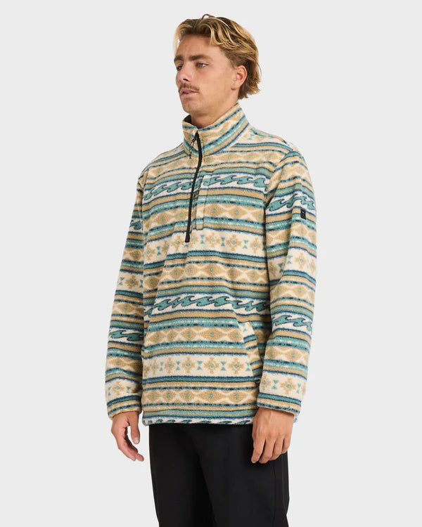 Billabong Boundary Mock Neck Jumper - Desert