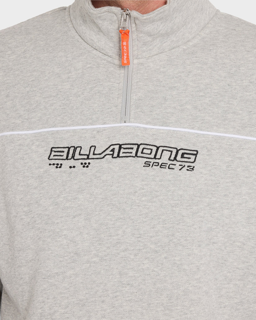 Billabong Spec 73 1/4 Zip Jumper - Light Grey Heather