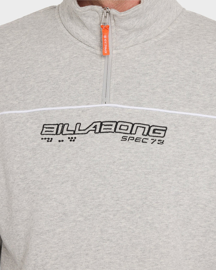 Billabong Spec 73 1/4 Zip Jumper - Light Grey Heather