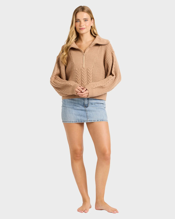 Billabong Sun Zippy Sweater - Truffle