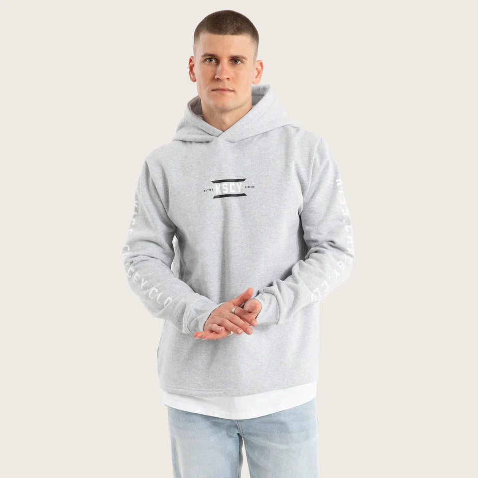 Kiss Chacey Trace Layered Hoodie - Grey Marle