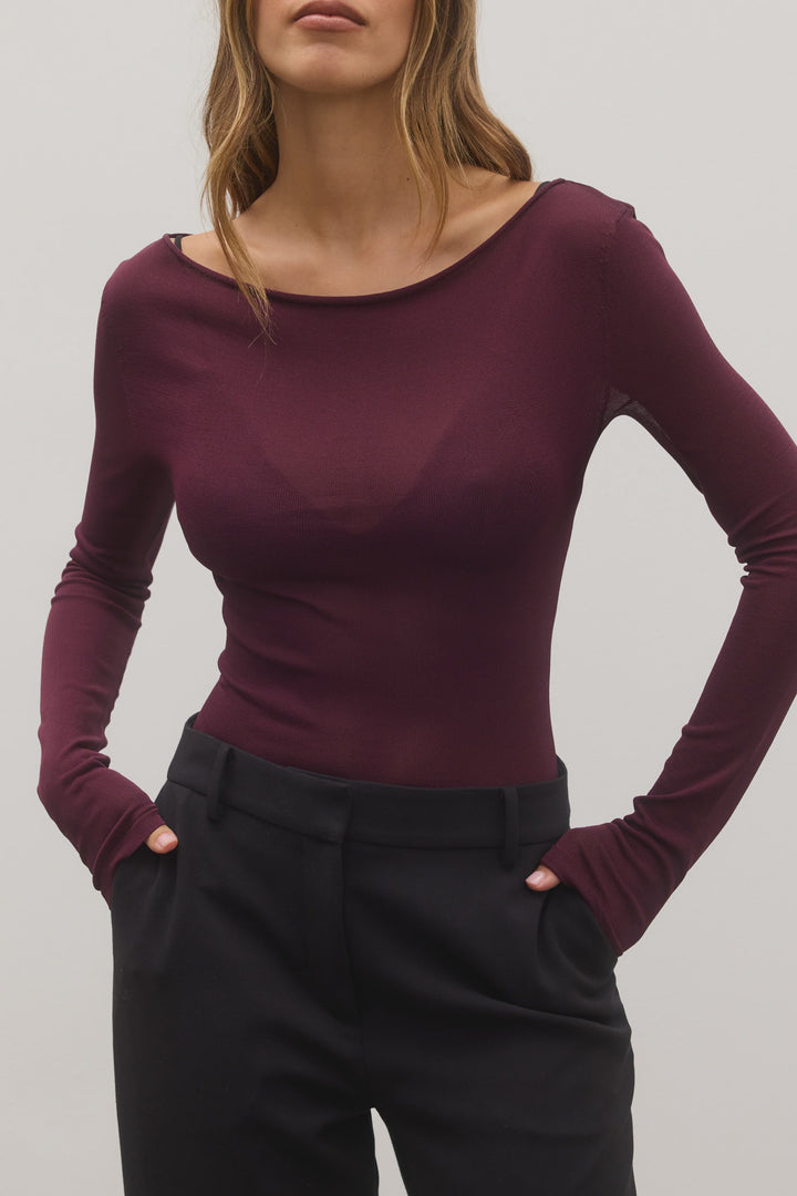 Bayse Mani Top - Plum