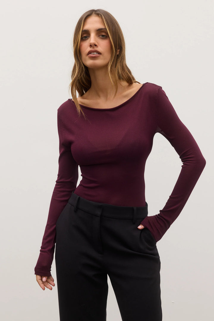 Bayse Mani Top - Plum