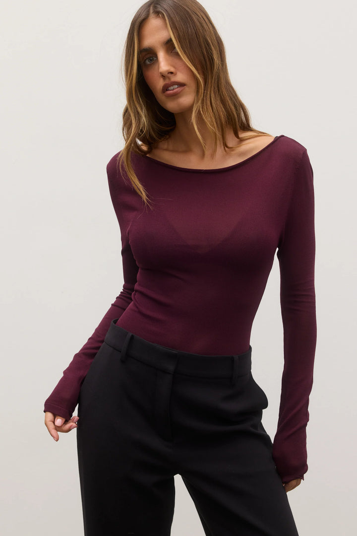 Bayse Mani Top - Plum