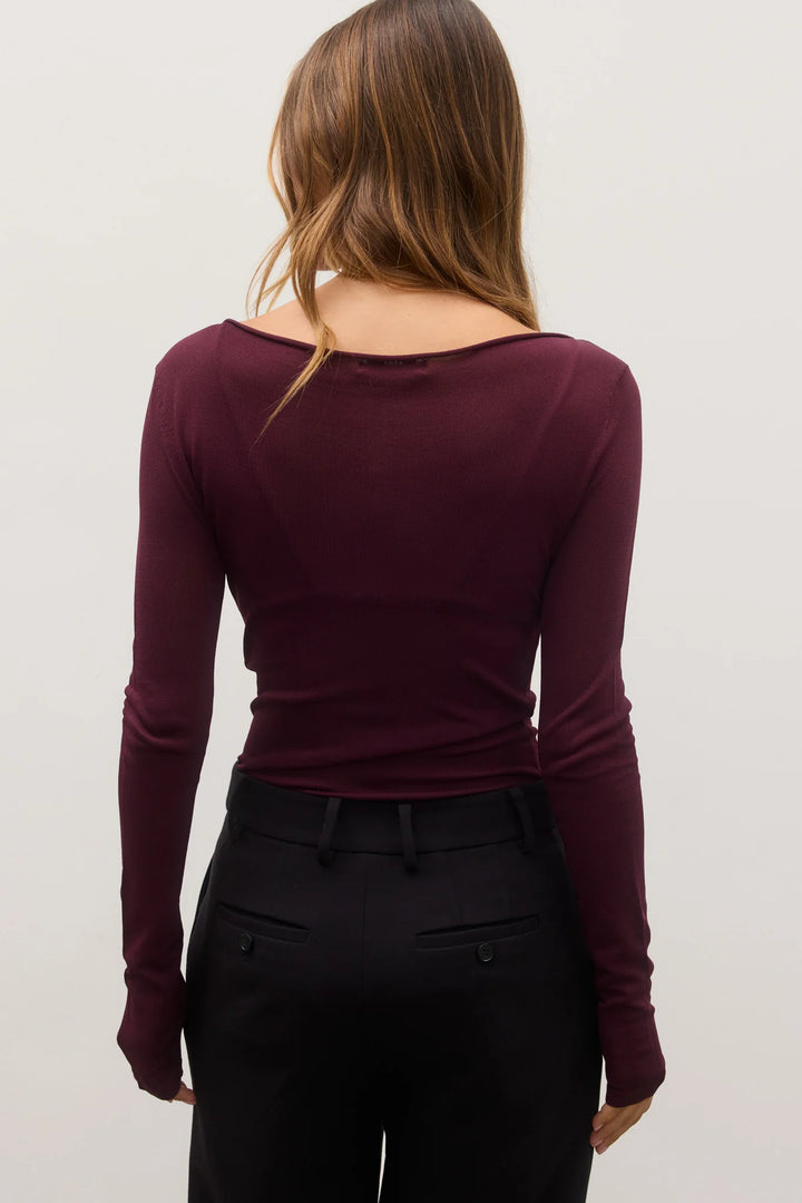 Bayse Mani Top - Plum