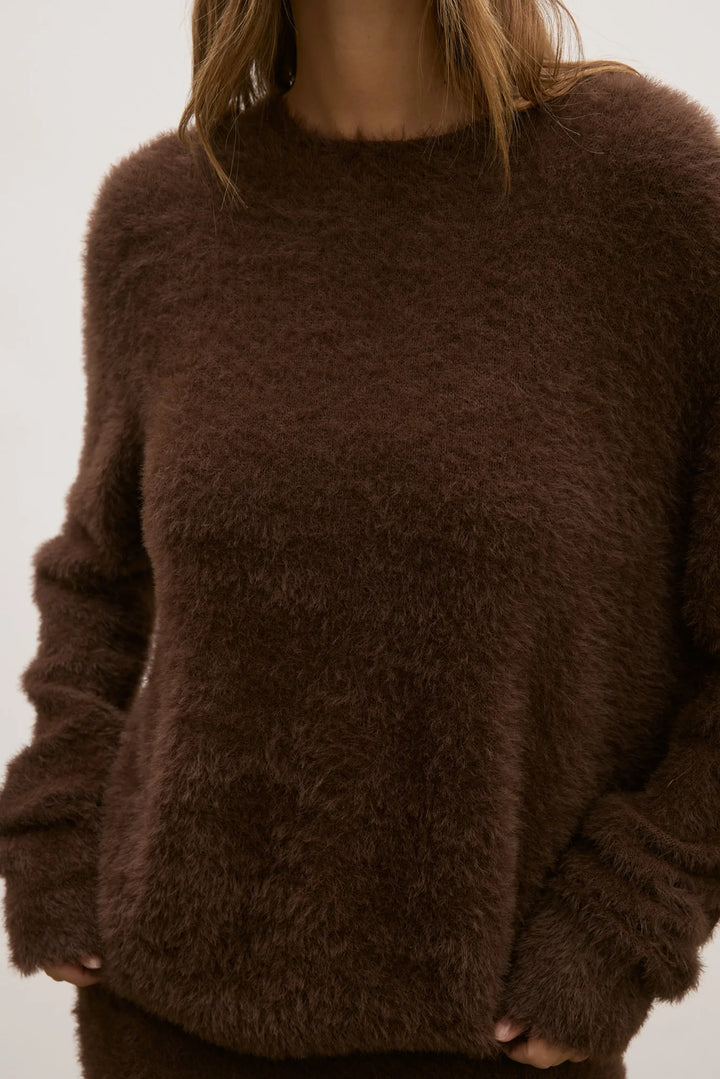 Bayse Junie Knit Sweater-Chocolate