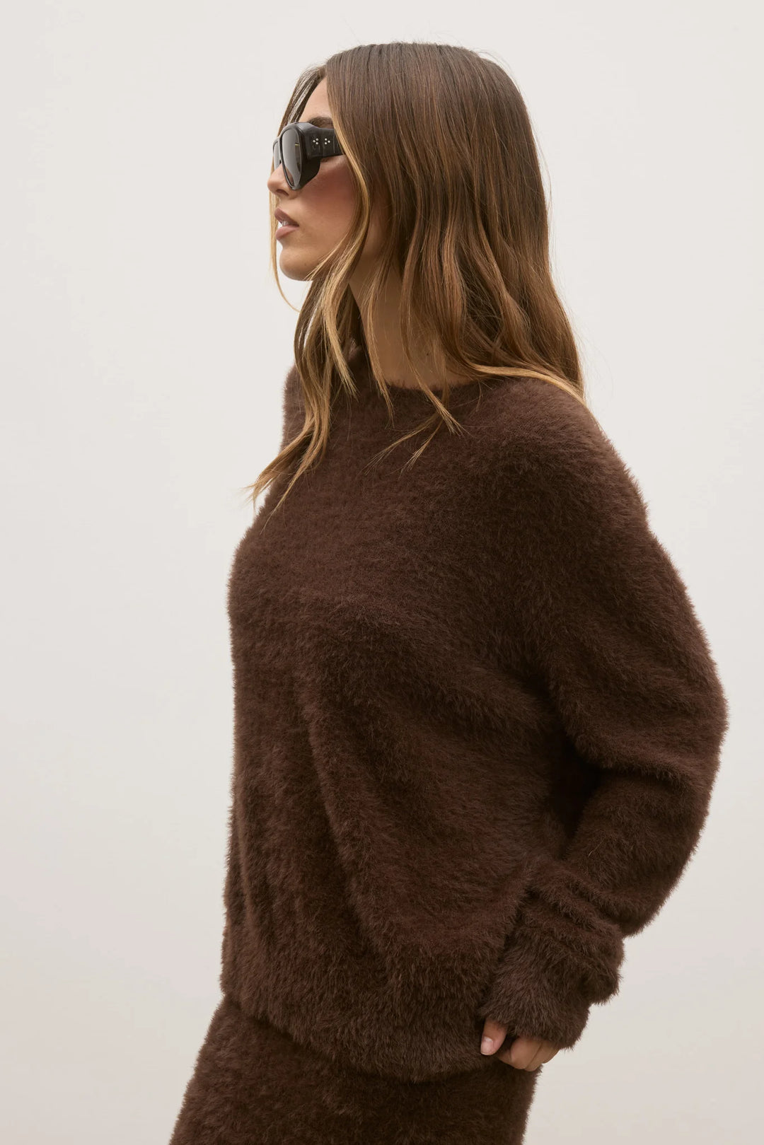 Bayse Junie Knit Sweater-Chocolate