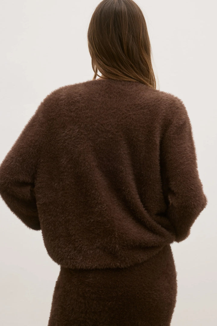 Bayse Junie Knit Sweater-Chocolate