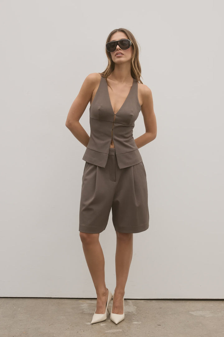 Bayse Reeve Halter Top-Mink