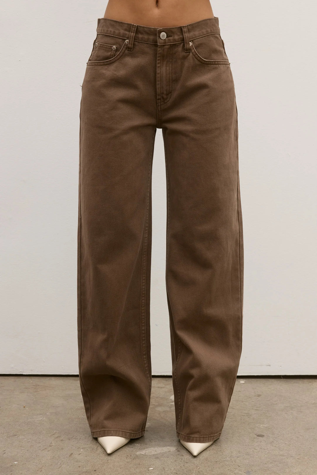 Bayse Avery Mid Rise Denim Jean-Chocolate