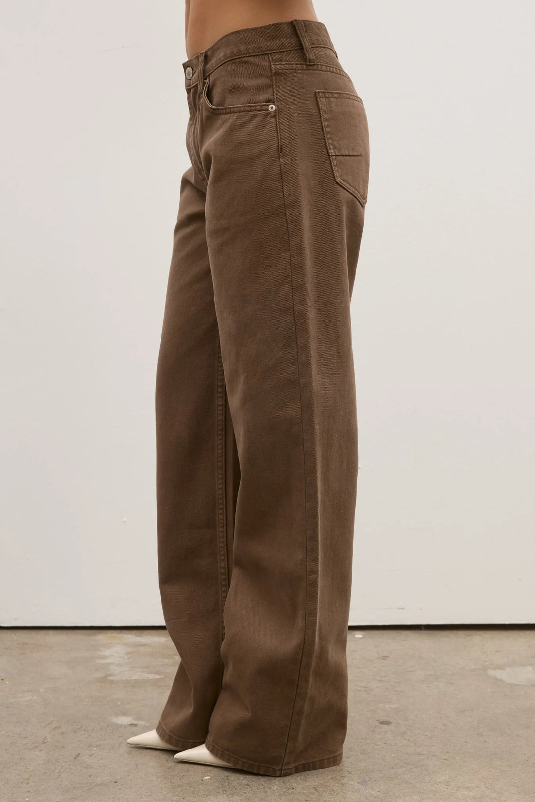 Bayse Avery Mid Rise Denim Jean-Chocolate