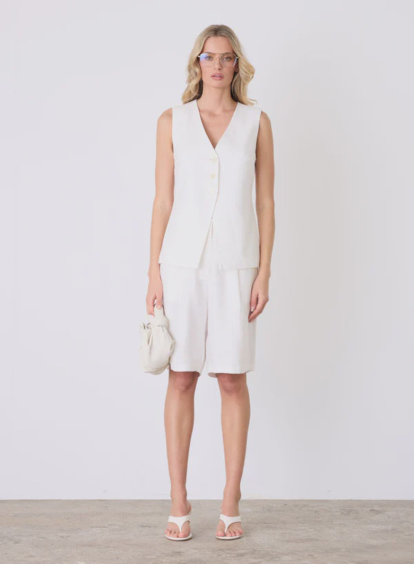 Esmaee Marseille Vest Top-White