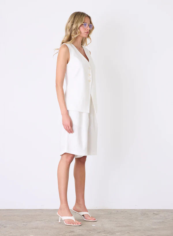 Esmaee Marseille Vest Top-White