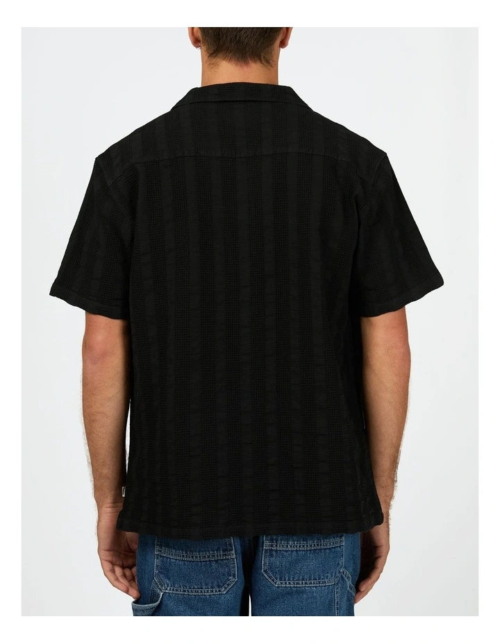Silent Theory Luca Short Sleeve Shirt - Washed Black