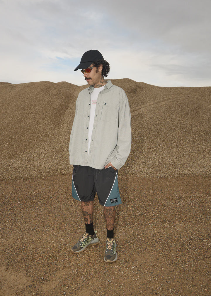 Afends Bats Organic Striped Long Sleeve Shirt - Fuel