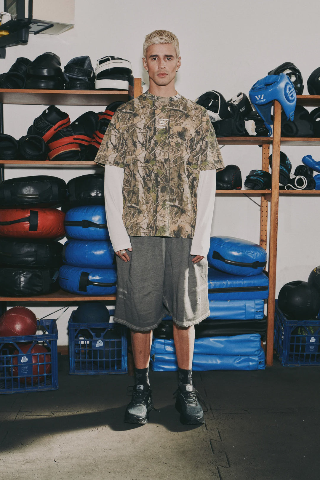 Ssaint Boxy Layered Tee - Vintage Camo