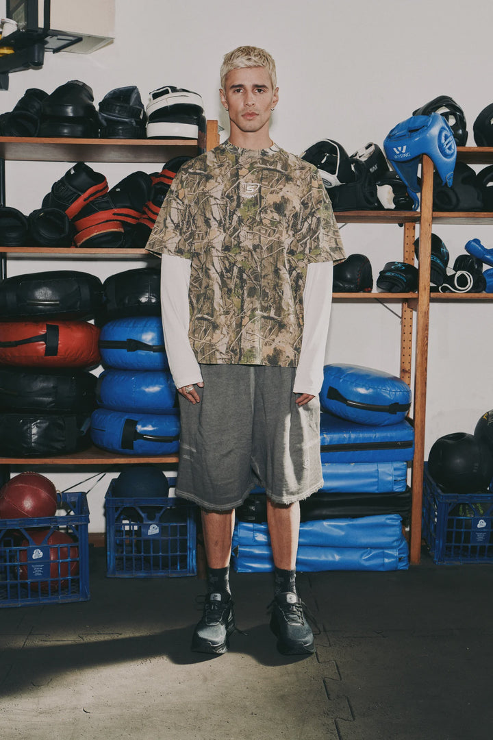 Ssaint Boxy Layered Tee - Vintage Camo