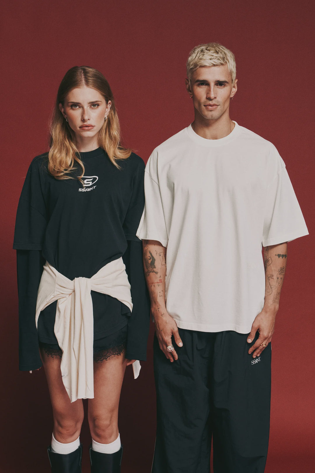 Ssaint Boxy Tonal Tee - Vintage White