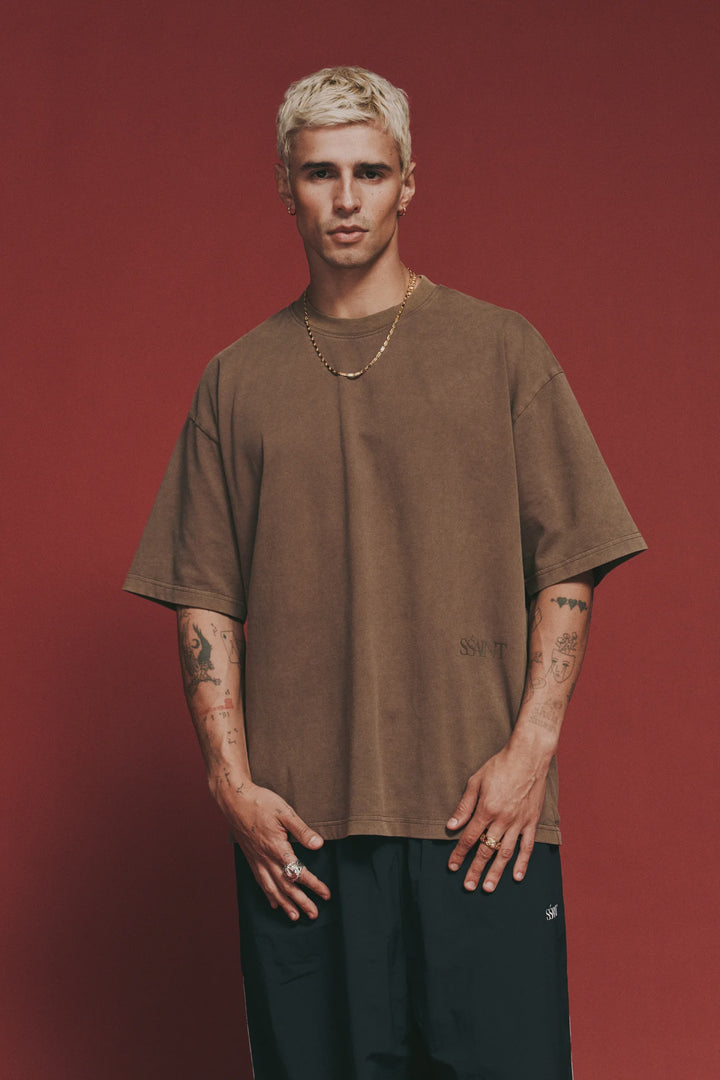 Ssaint Boxy Tonal Tee - Vintage Brown
