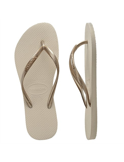 Havaianas Slim Female Thongs - Metallic Beige