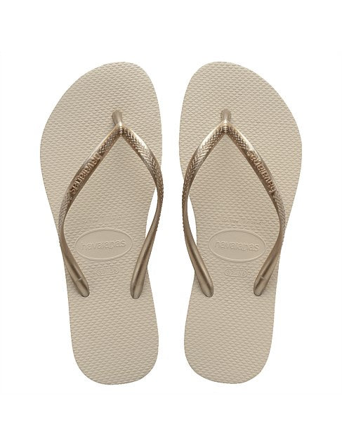 Havaianas Slim Female Thongs - Metallic Beige