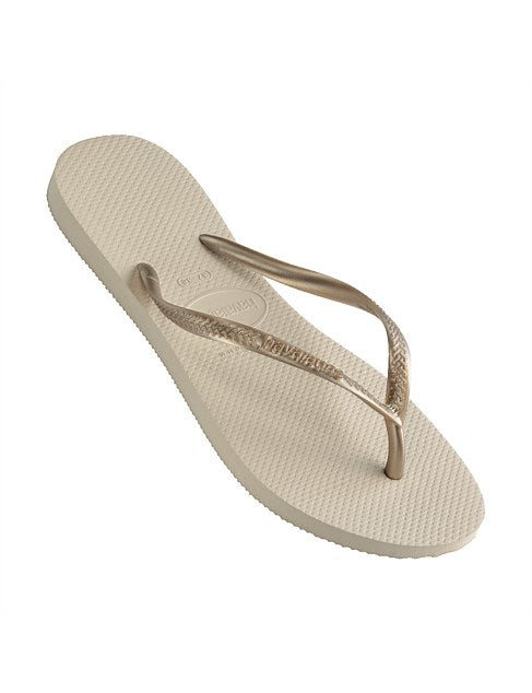 Havaianas Slim Female Thongs - Metallic Beige