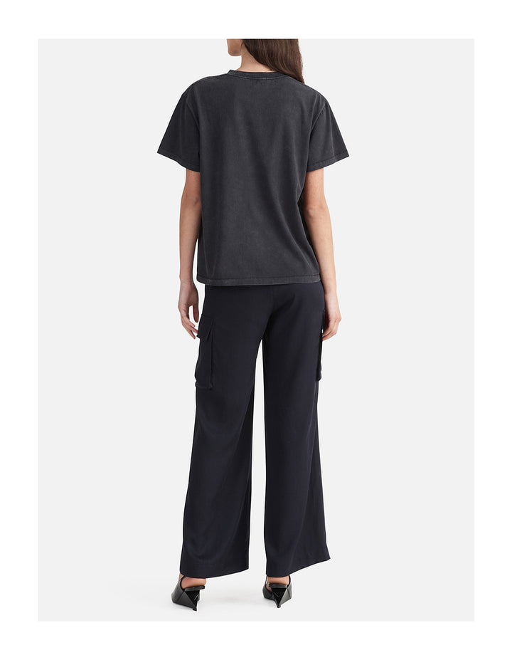 Ena Pelly Studios Collegiate Relaxed Tee- Vintage Black