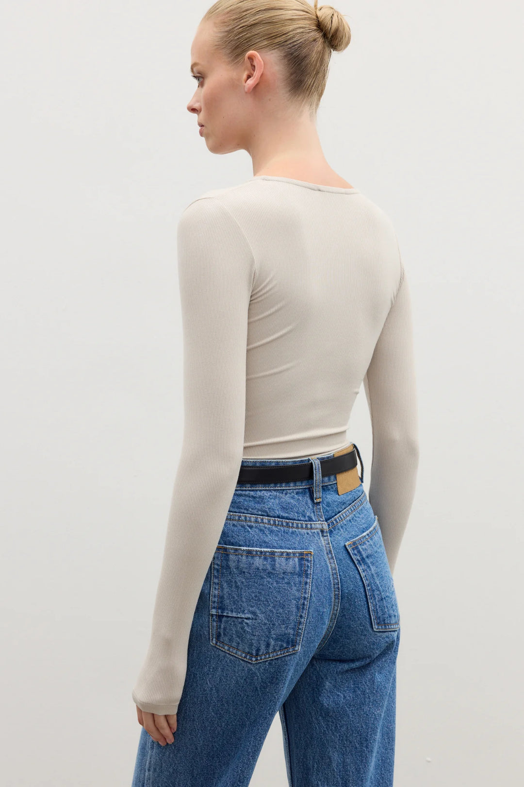 Bayse Lara Bodysuit - Oatmeal