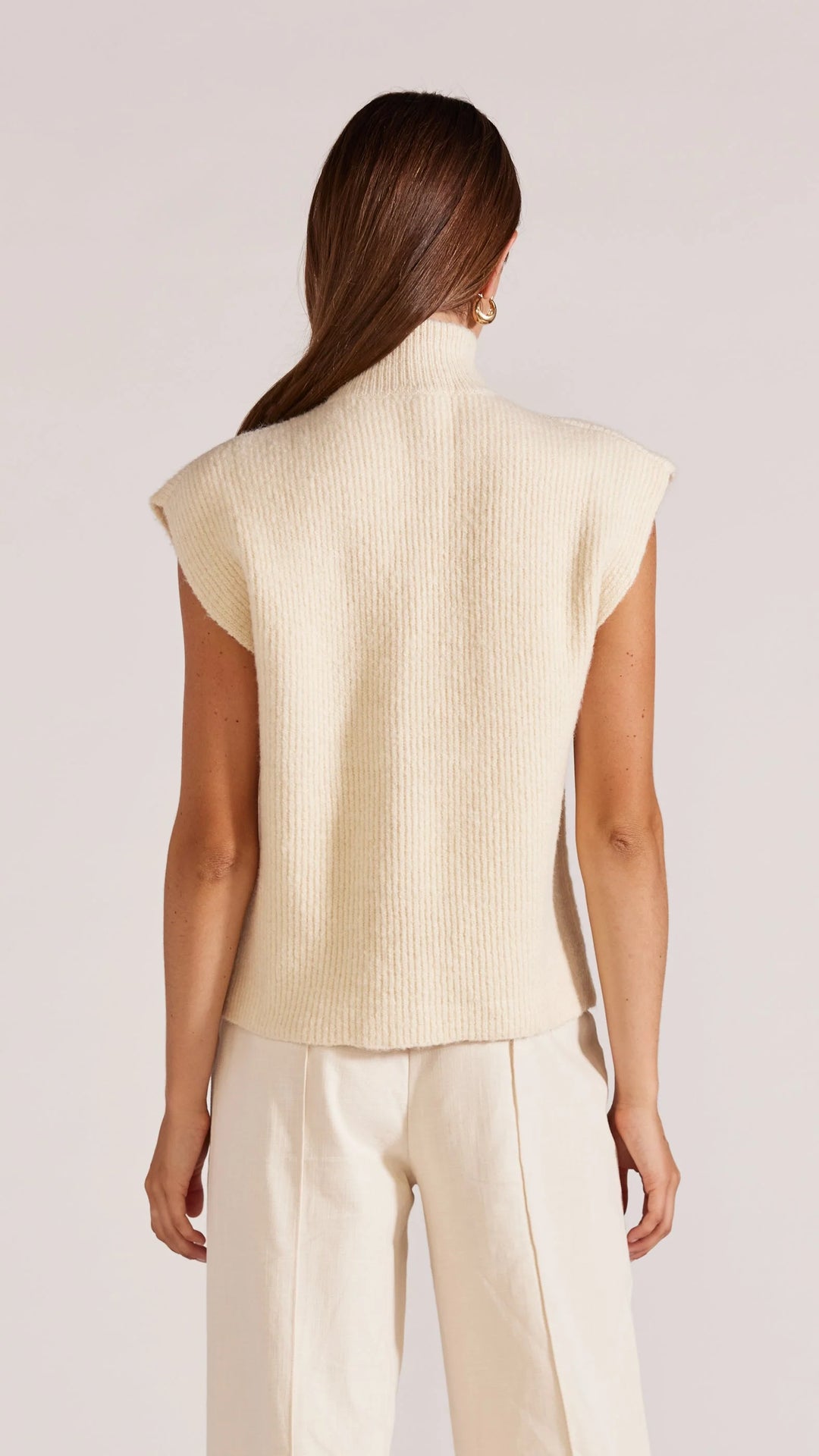 Staple The Label Kairi Knit Top - Cream