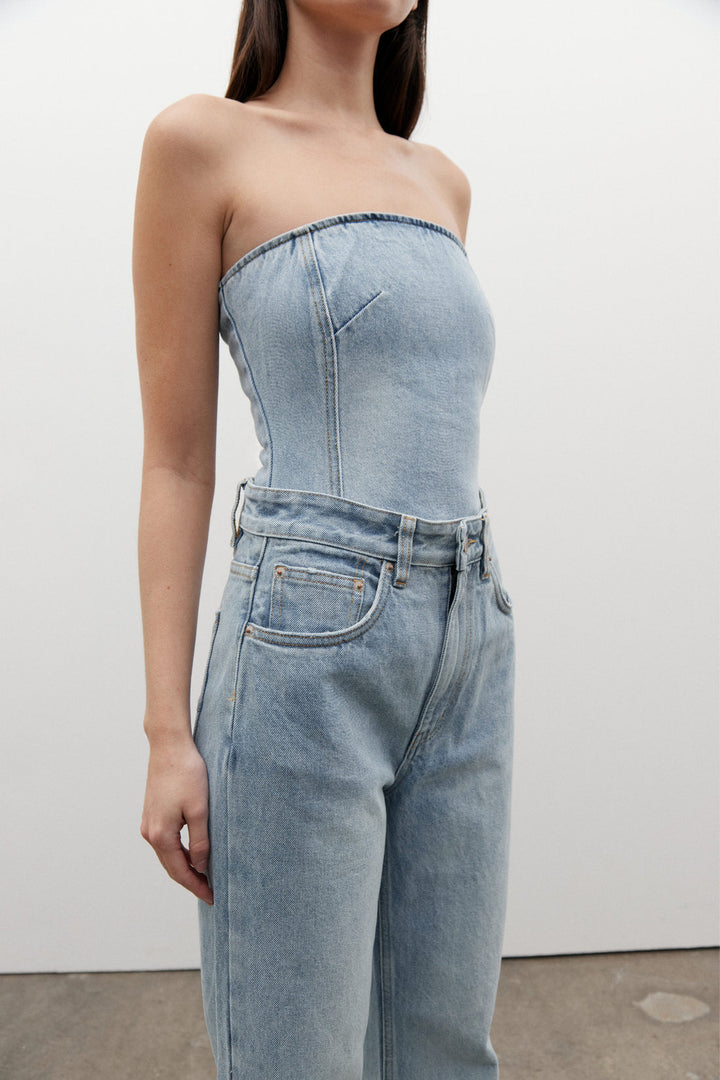 Bayse Amiri Corset - Oakland Blue