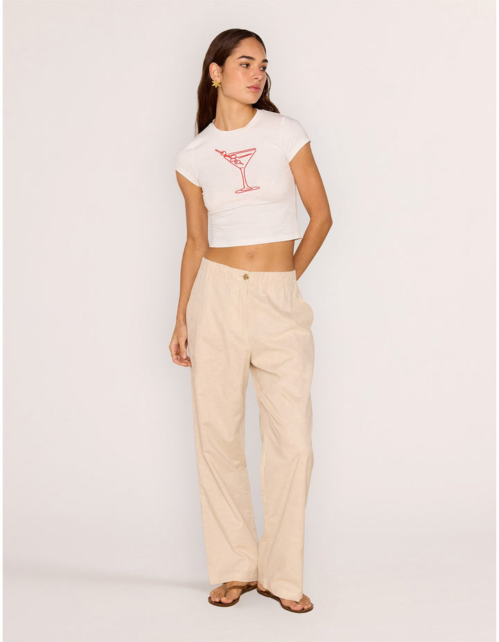 MinkPink Noeme Relaxed Pants - Beige