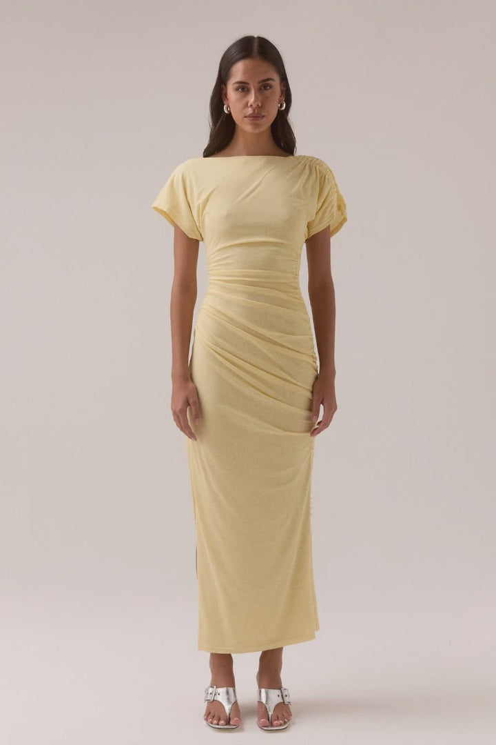Sovere Rua Off Shoulder Dress - Lemonade