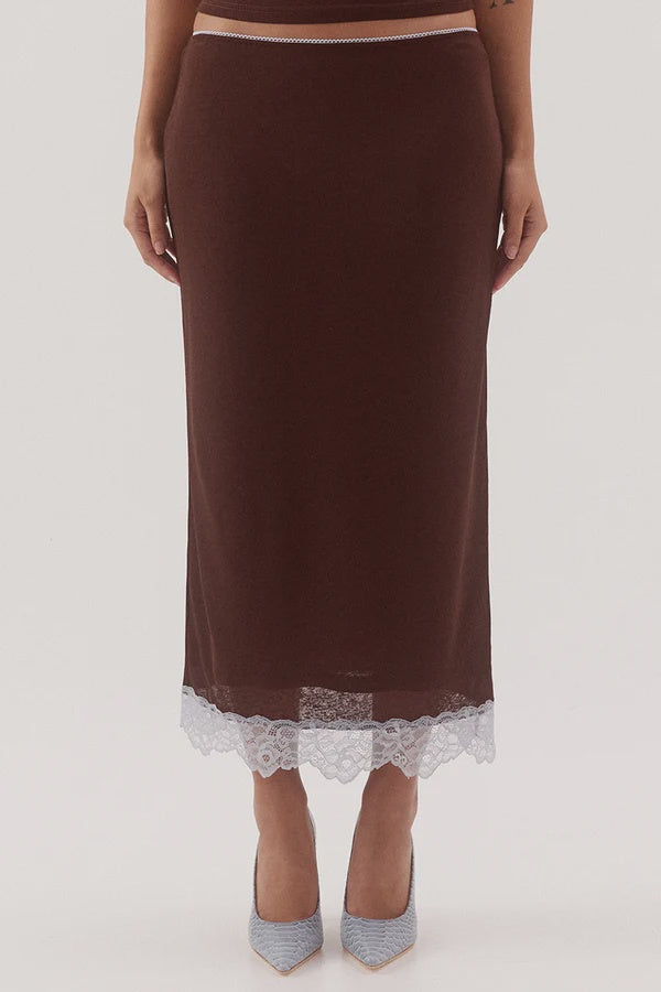 Sovere Harlow Skirt - Choc/Sky