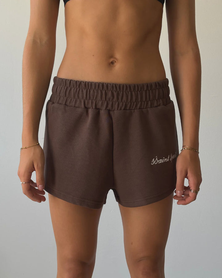 SŚAINT Sport Track Short- Brown