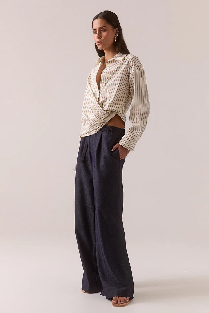 Sovere Tavern Shirt - Latte Stripe