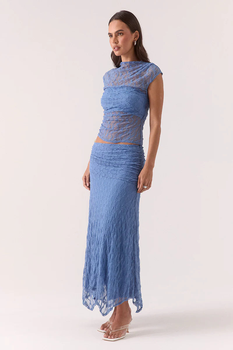 Sovere Lowri Skirt-Slate Blue