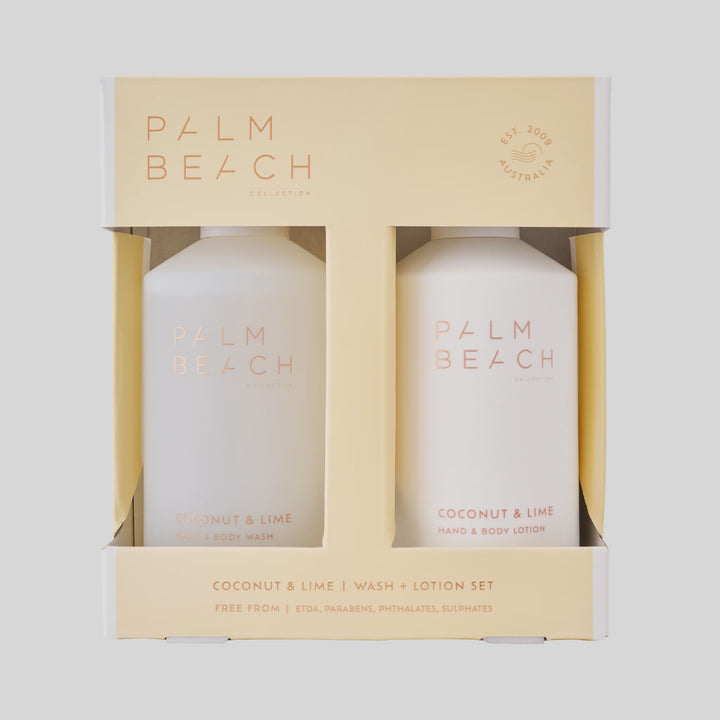 Palm Beach Collection 500ml Hand + Body Wash & 500ml Lotion Set - Coconut & Lime