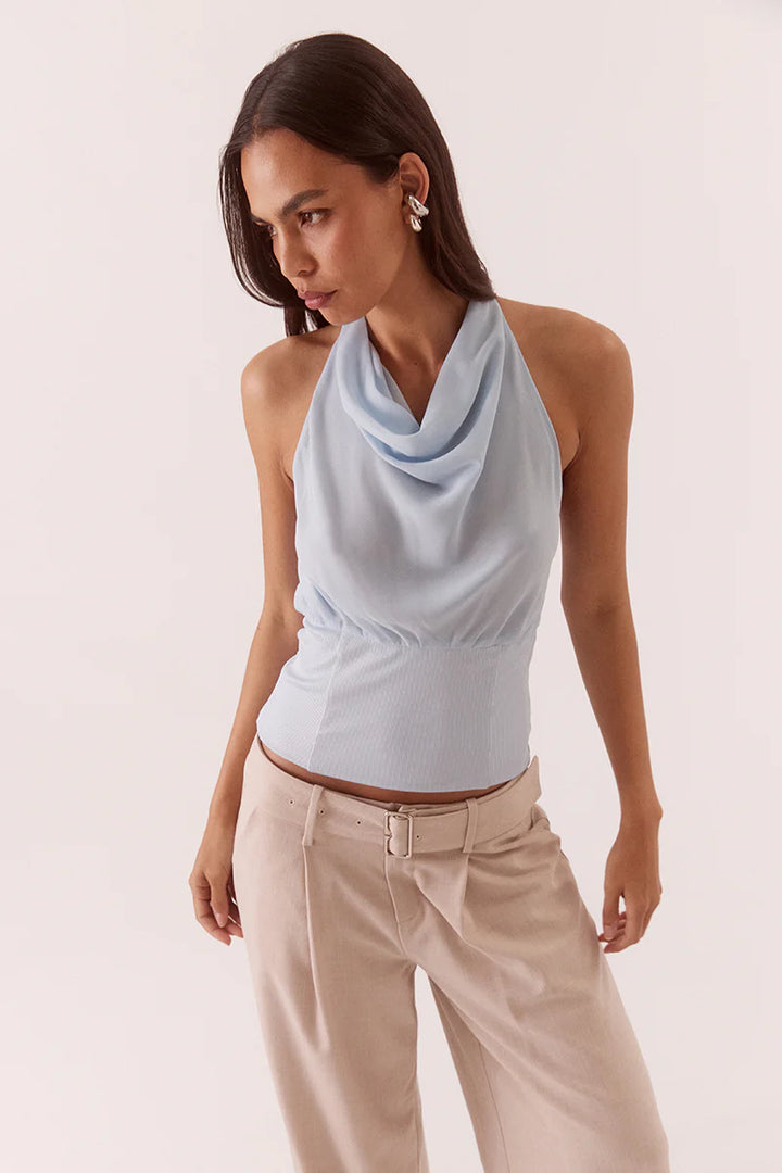 Sovere Ada Halter Top - Whisper Blue