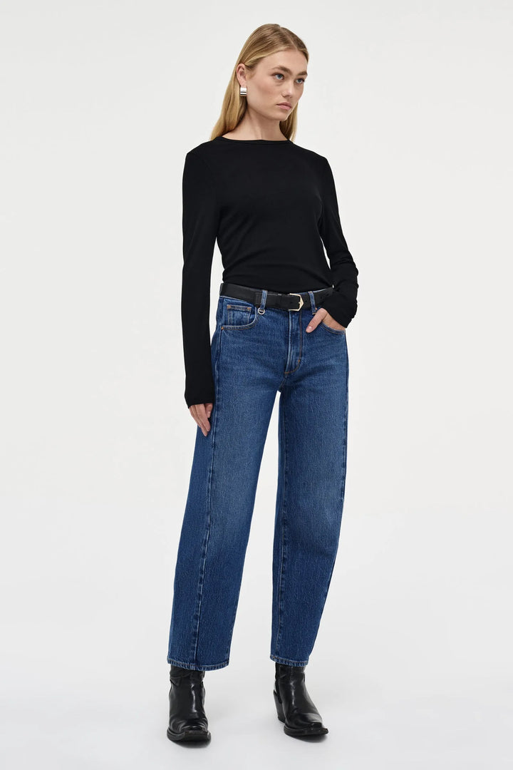 Neuw Denim Amber Barrel Jean- Iris Mid Vintage Indigo