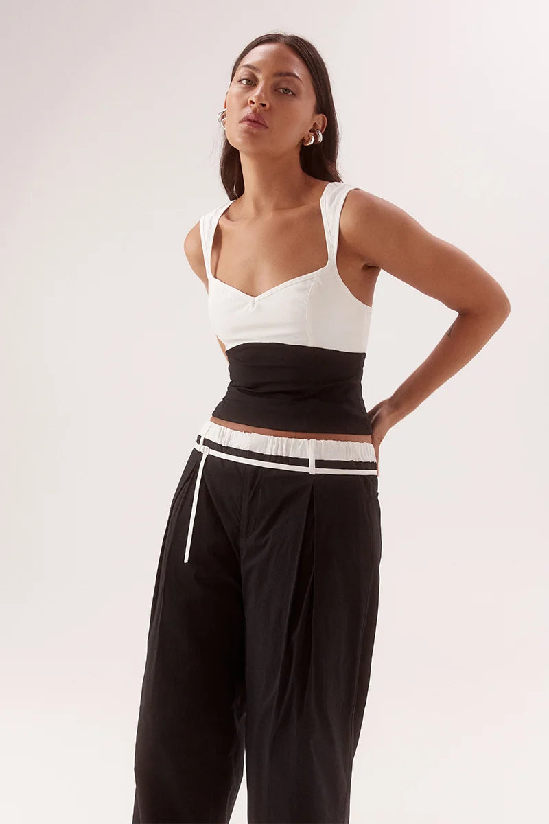 Sovere Britta Bodice - Black/Chalk