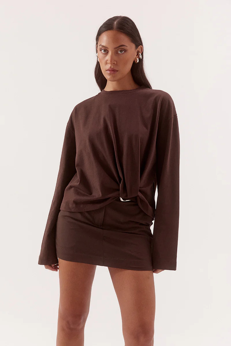 Sovere Izel Longsleeve Top - Espresso