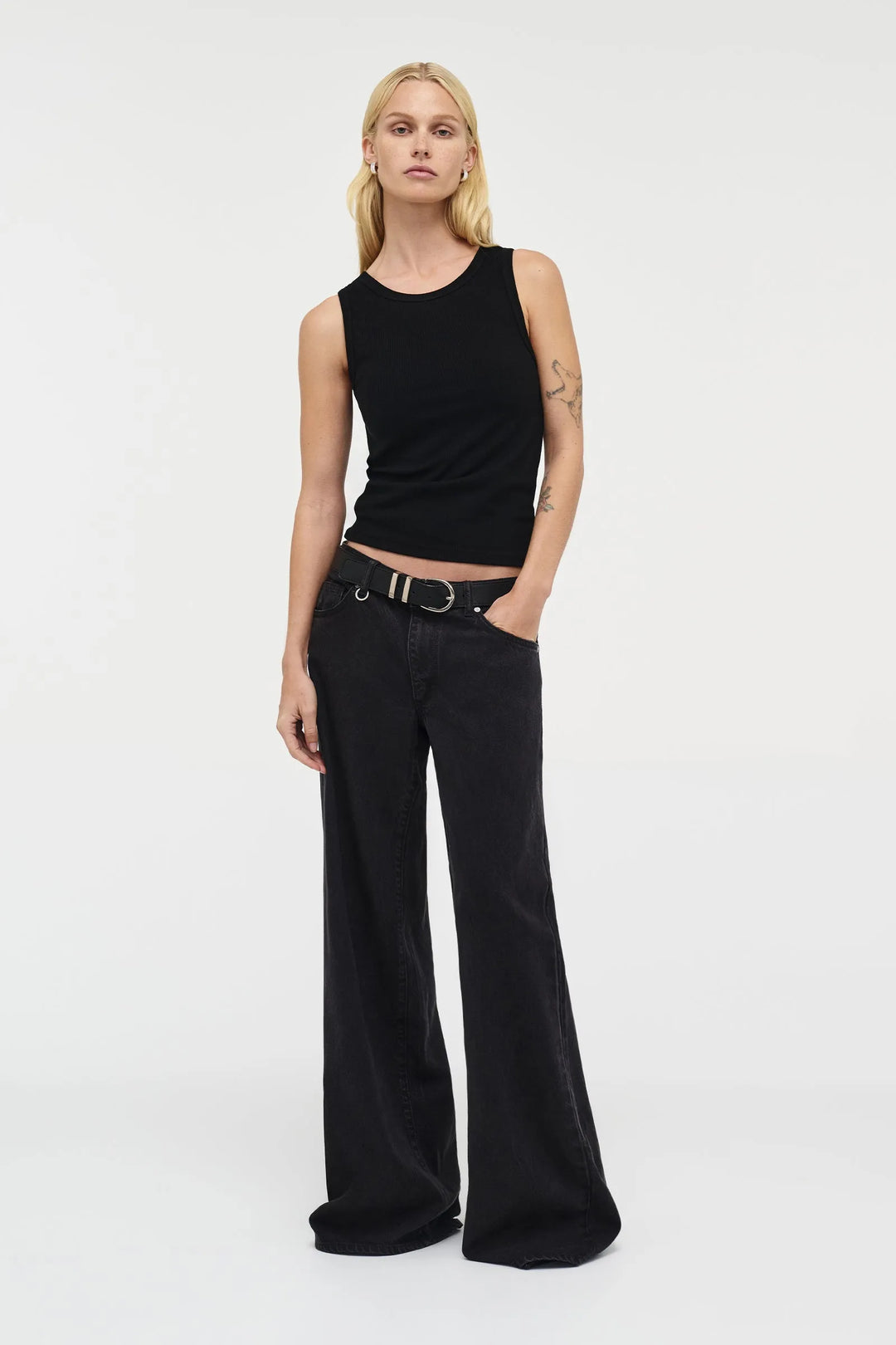 Neuw Denim Milla Wide Denim Jean - Blackout