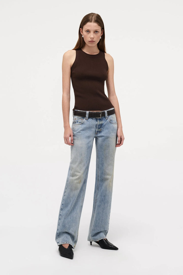 Neuw Denim Jonesy Knitted Singlet PM - Espresso