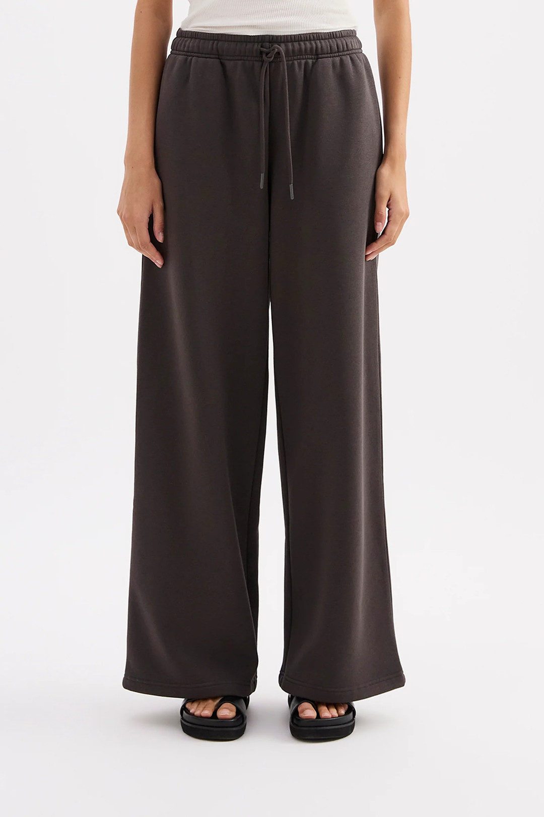Nude Lucy Carter Wide Leg Track Pant - Coal