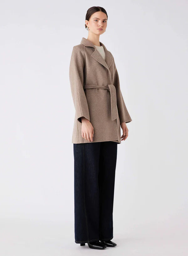 Esmaee Adele Double Faced Wool Coat - Mushroom