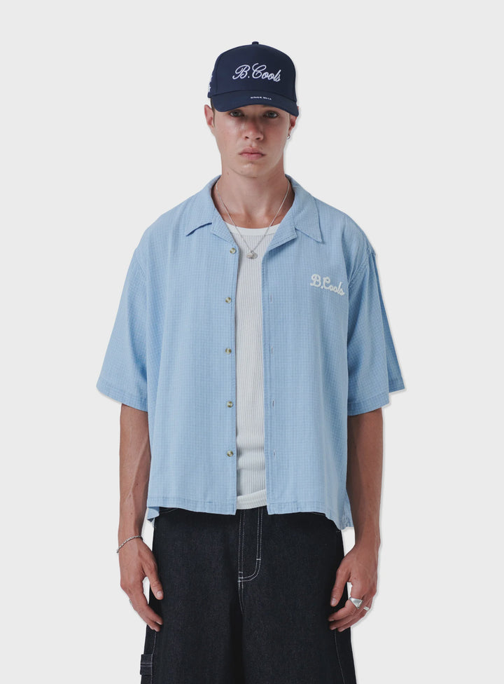 Barney Cools Script Shirt-Blue
